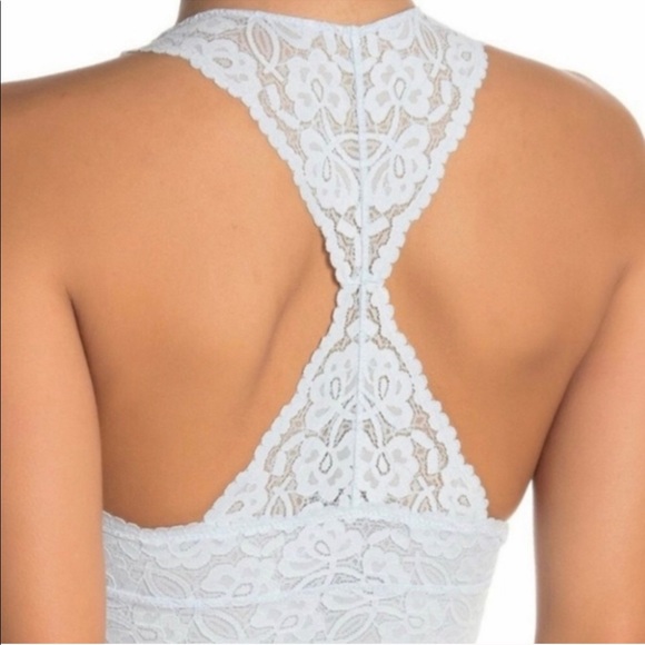 🆕 Free People Galloon Lace Bralette barely blue - Picture 2 of 8